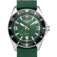 Timeshop24 Swiss Alpine Military 70341838 Herrenuhr Sierra silber grün 42mm 10ATM
