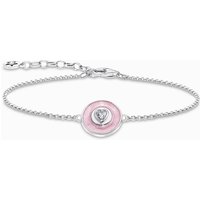 Thomas Sabo A2143-691-9-L19V Silbernes Armband mit rosa Anhänger
