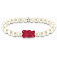 Thomas Sabo A2154-017-10-L15 Goldbären Perlenarmband rot 15 cm