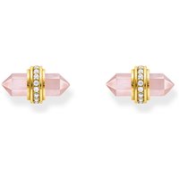 Thomas Sabo H2281-414-9 Goldene Ohrstecker mit rosa Onyx Damen