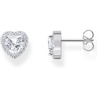 Thomas Sabo H2305-051-14 Silberner Halo-Ohrstecker in Herzform 9,0 mm Damen