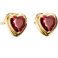Thomas Sabo H2344-414-10 Ohrstecker Herz Granatrot Elyndra vergoldet 10,5mm Damen