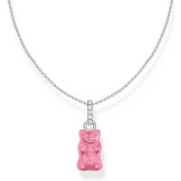 Thomas Sabo KE2209-052-9-L45V Kette mit pinkem Goldbären Anhänger und Zirkonia 40-45 cm Damen Thomas Sabo KE2209-052-9-L45V Kette mit pinkem Goldbären Anhänger und Zirkonia 40-45 cm Damen