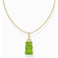 Thomas Sabo KE2209-414-6-L45V Vergoldete Kette mit grünem Golbären Anhänger Damen Thomas Sabo KE2209-414-6-L45V Vergoldete Kette mit grünem Golbären Anhänger Damen