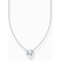 Thomas Sabo KE2211-051-14-L45V Silberne Kette mit weißem Herz Anhänger Damen Thomas Sabo KE2211-051-14-L45V Silberne Kette mit weißem Herz Anhänger Damen