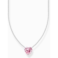 Thomas Sabo KE2211-051-9-L45V Silberne Kette mit pinkfarbenem Herz Anhänger Damen Thomas Sabo KE2211-051-9-L45V Silberne Kette mit pinkfarbenem Herz Anhänger Damen