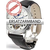 Perigaum Ersatzband schwarz 24 mm mit Faltschließe silber