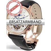 Perigaum Ersatzband schwarz 24 mm mit Faltschließe rosé