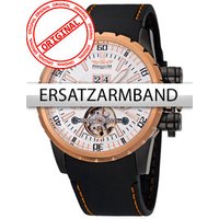 Perigaum Ersatzband Silikon P-1108-IR schwarz-gold rose Schliesse
