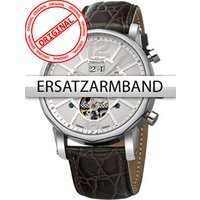 Perigaum Ersatzband Leder P-1111 braun silberne Schliesse 24 mm