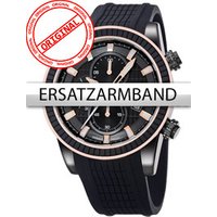 Perigaum Ersatzband Silikon P-1312 schwarz schwarze Schliesse