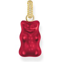 Thomas Sabo PE967-414-10 Großer vergoldeter roter Goldbären Anhänger mit Steinen Damen