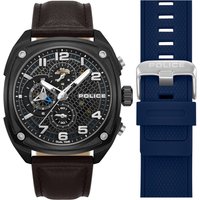 Police PEWGF00814X2 Herrenuhr Portland Chronograph Set 45mm 5ATM