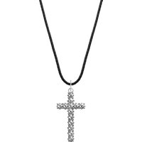 Rebel & Rose NL028-S-70 Studded Cross Black Unisex Halskette 70cm Rebel & Rose NL028-S-70 Studded Cross Black Unisex Halskette 70cm