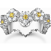 Thomas Sabo TR2337-051-4-56 Ring - Blume mit Steinen silber Damen