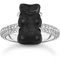 Thomas Sabo TR2478-052-11-54 Silberner Ring mit schwarzem Goldbären und Zirkonia Damen