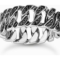 Thomas Sabo TR2501-643-11-64 Unisex Ring – Kettenglieder schwarze Steine silber Thomas Sabo TR2501-643-11-64 Unisex Ring – Kettenglieder schwarze Steine silber