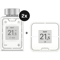 FRITZ! Set Heizen - mit 2 FRITZ!Smart Thermo 302 + Control 440 - 4-fach Wandtaster