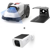 eufy Set - mit Mähroboter C15 Standard (Kabellos, bis 500 m²) + gratis Garage + gratis Solocam Solar 2K S40