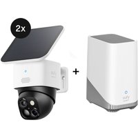 eufy SoloCam S340 - Dual Kamera Schwenk & Neige Outdoor Kamera - 2er-Set + Homebase 3