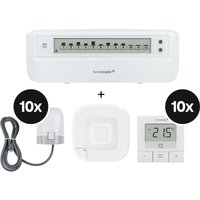 Homematic IP Fußbodenheizungs-Set Basic motorisch für 10 Räume - mit Access Point 2