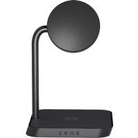 Zens Office Charger 2 - Duo-Ladestation für den Schreibtisch mit Qi2 - Schwarz