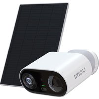 Imou Cell Go Full Color - 2K WLAN-Akku-Außenkamera mit Solarpanel & farbiger Nachtsicht - Weiß