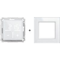 Homematic IP Glas-Wandthermostat mit CO2 + Glasrahmen – 1-fach