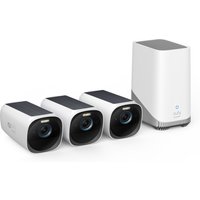 eufyCam 3 Starter Set 3+1 - 3er-Kameraset mit HomeBase 3 - Weiß