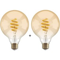 Hombli Filament Bulb CCT E27 G95-Amber 2er-Set