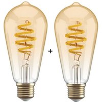 Hombli Filament Bulb CCT E27 ST64-Amber 2er-Set