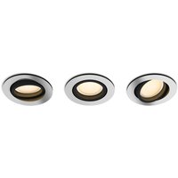 Philips Hue White Ambiance Milliskin Einbauspot 3 flg. - silber
