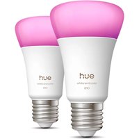 Philips Hue White and Color Ambiance E27 60W LED Lampe - 2er-Set - Weiß