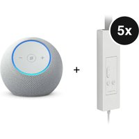 Amazon Starter Set Rollladensteuerung - mit Echo Dot Max (neueste Gen.) + 5 Rademacher Universal Gurtwickler smart - für Unter-/Aufputz