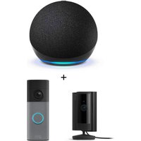Amazon Starter Set - mit Echo Dot (5. Gen.) + Ring Battery Video Doorbell (2. Gen.) + Indoor Cam (2. Gen.)