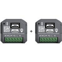 Busch-Jaeger Schaltaktor free@home wireless - zur Lichtsteuerung, Unterputz, 2-Kanal, 4,3 A - 2er-Set - Grau