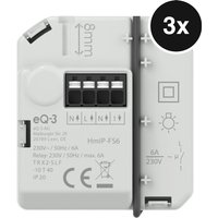 Homematic IP Schaltaktor (6 A) - zur Lichtsteuerung, Unterputz, 1-Kanal - 3er-Set