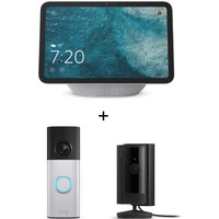 Amazon Starter Set - mit Echo Show 8 (Neueste Gen.) + Ring Battery Video Doorbell Plus (2. Gen.) + Indoor Cam (2. Gen.)