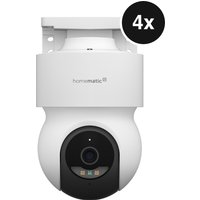 Homematic IP Außenkamera - 5MP, WLAN mit Schwenk-/Neigefunktion - 4er-Set