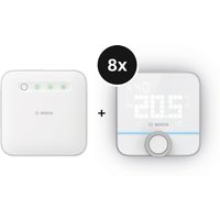 Bosch Smart Home Starter-Set Heiztherme & Fußbodenheizung II mit 8 Raumthermostaten 230V