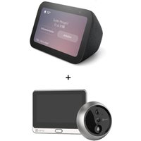 Amazon Echo Show 5 - Neueste Generation + EZVIZ DP2C - Akkubetriebene Türspion-Kamera mit Türklingel