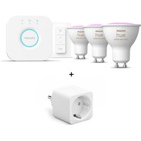 Philips Hue White & Color Ambiance GU10 400lm Starter-Set + Dimmschalter + Plug