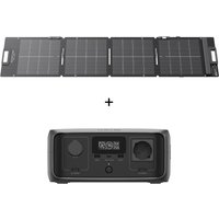 EcoFlow Offgrid-Set - mit mobilem Solarpanel 110W + tragbarer Powerstation RIVER 3 USV (300W, 245Wh)