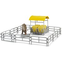 Bruder Hay Rack with Fences and Trough - With Cow Figure