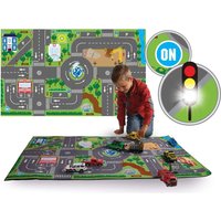 Kid's Globe Traffic Mat with LED Traffic Lights - 120cm x 72cm