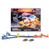 Dickie Fast & Furious Nitro Blast Jump Car Track Set - With 2 Die - Cast Cars