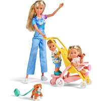 Steffie Love Family Walk Playset - With Stroller and Dog