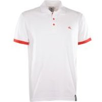 Bukta Lifestyle Polo White With Red Cuffs Bukta Lifestyle Polo White With Red Cuffs