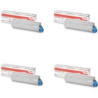Original Oki 46861308 Toner Value Pack (B/C/M/Y)