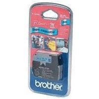 Original Brother P-Touch MK521BZ 9mm Plastic Tape - Black on Blue